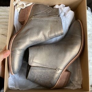 Joie Jodi metallic bronze bootie